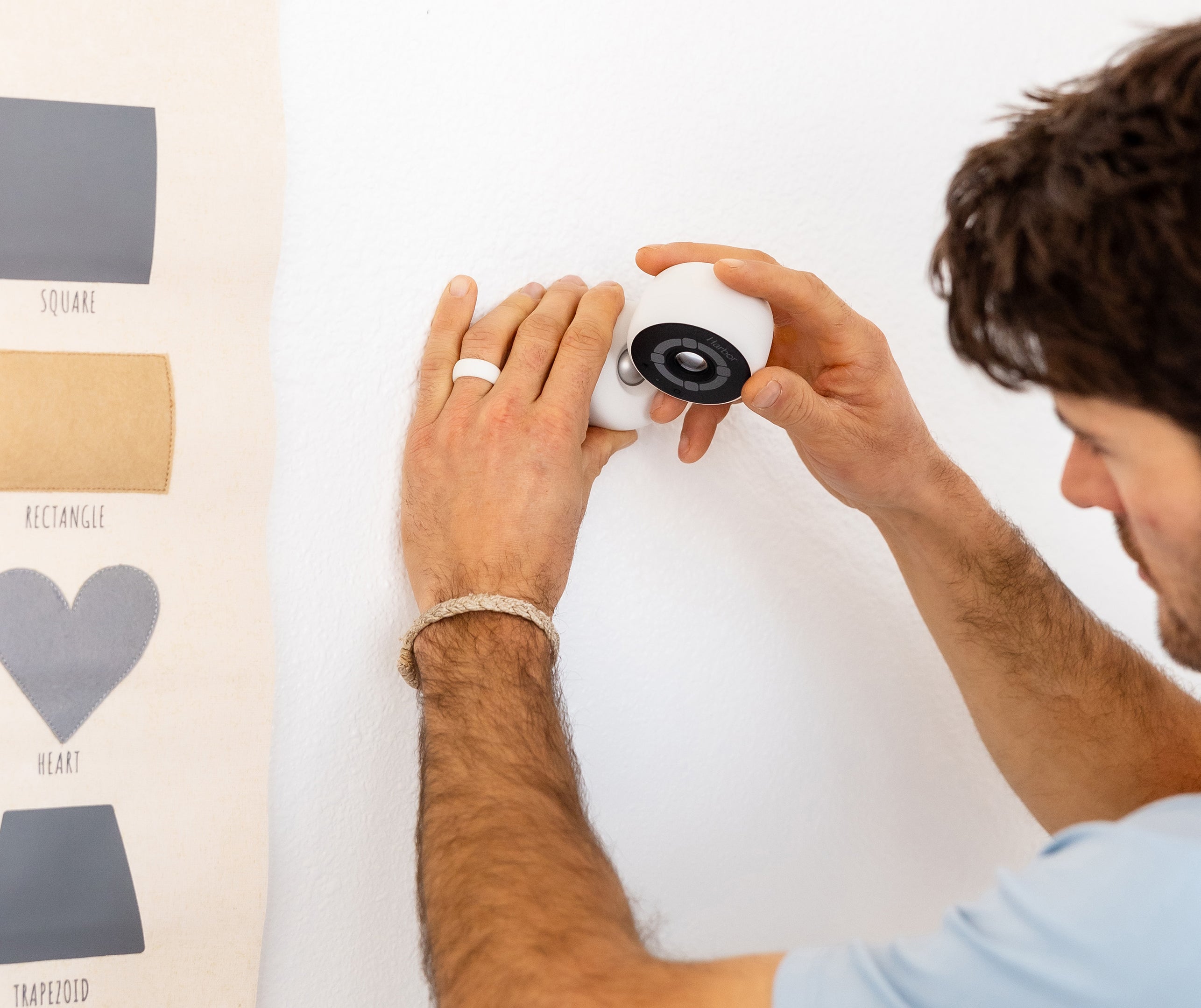 Harbor camera with a built in wall mount