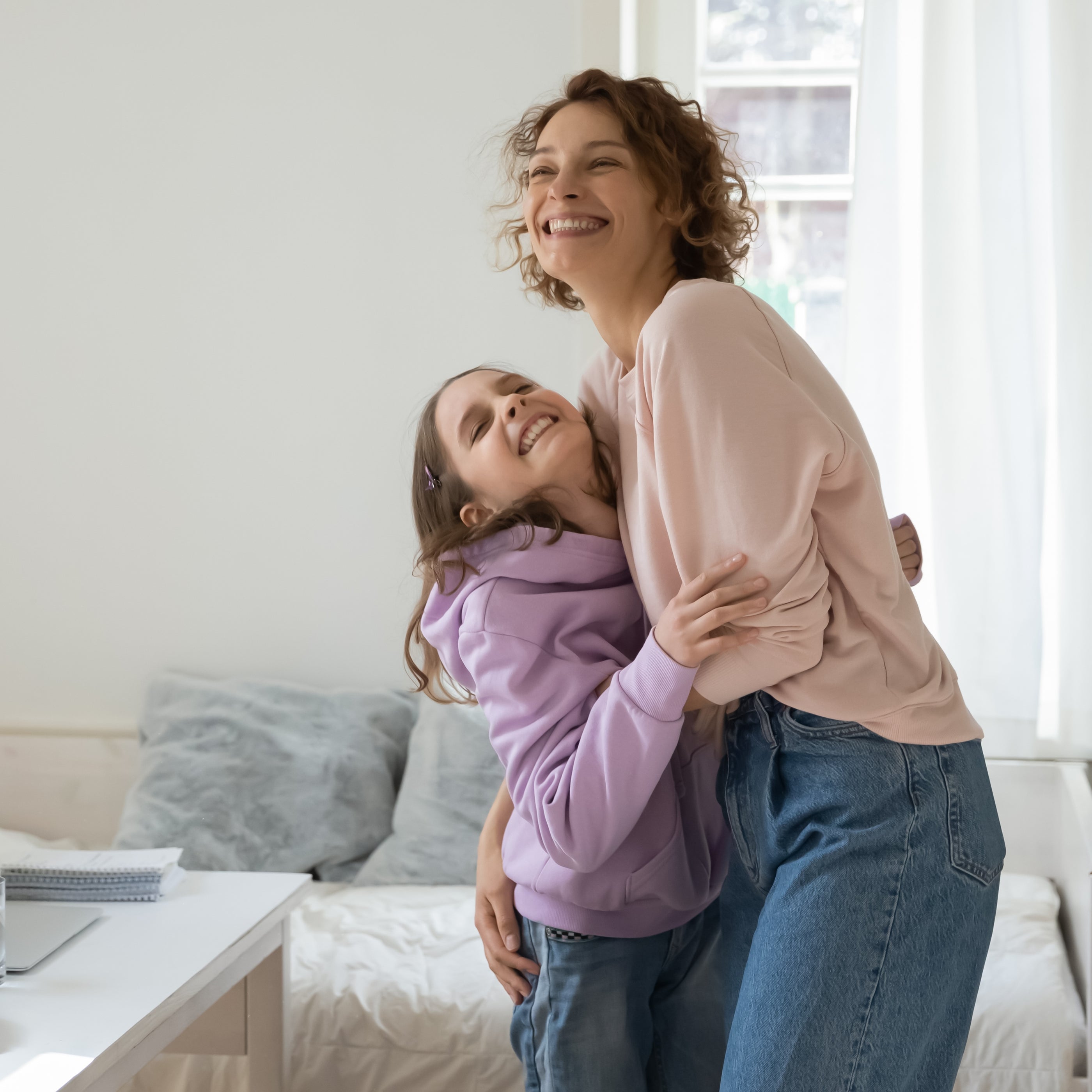 Mom and daughter bond