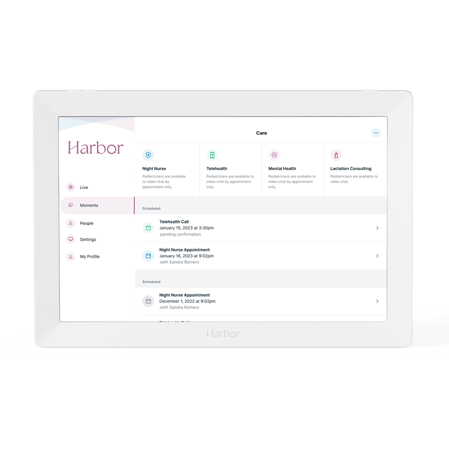 Care screen grab from Harbor Monitor