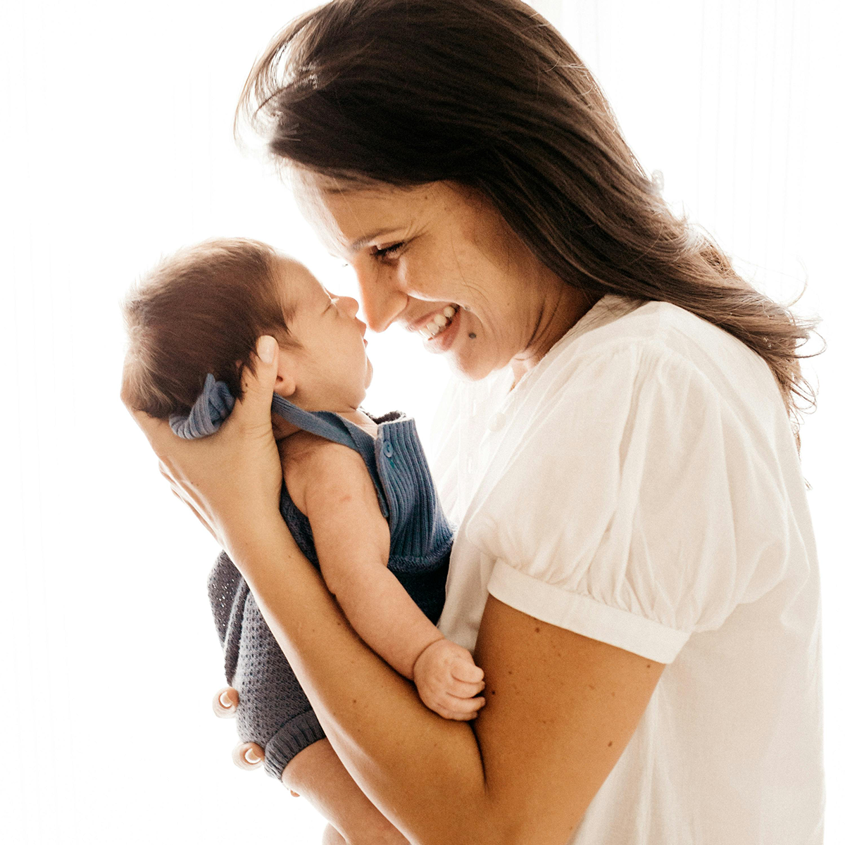 Mom holding baby